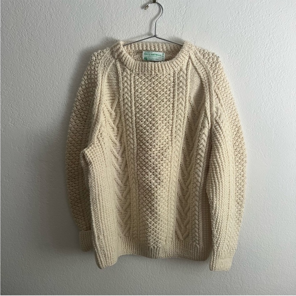 Vintage Cream Cable Knit Sweater